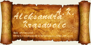 Aleksandra Krasavčić vizit kartica